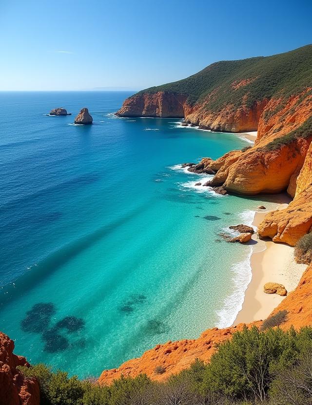 A pristine Australian coastline, representing environmental commitment.