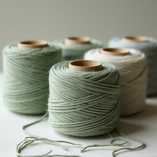 Spool of sustainable EcoThread yarn.